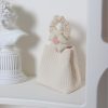 Soft Floral Woven Bucket Handbag - Cute 2024 Spring/Summer Crossbody Bag with Wheat Ear Design