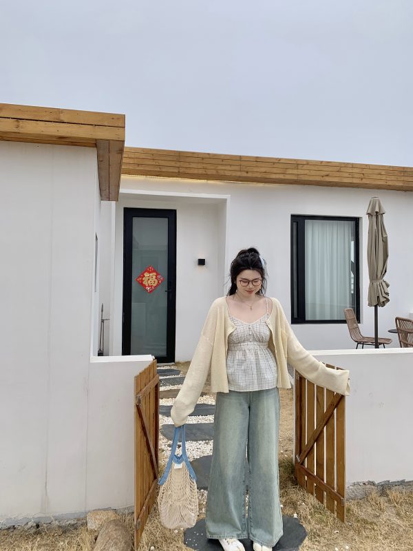 Soft-Focus Cloud Plus-Size Long Sleeve Cardigan - Moisturizing Milk Candy Smoothie Style for a Cozy Look