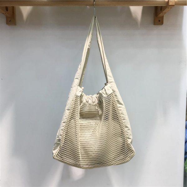 Soft Hollow Nylon Shoulder Tote Bag - Niche Design for Spring/Summer 2025 - Trendy Underarm Style for Everyday Use
