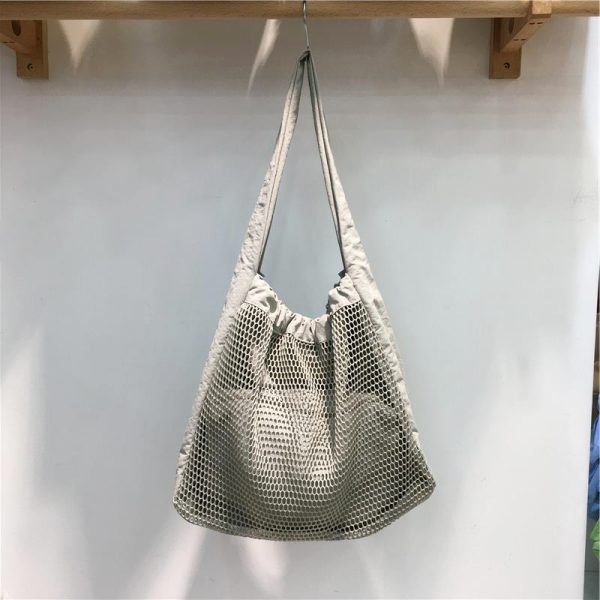 Soft Hollow Nylon Shoulder Tote Bag - Niche Design for Spring/Summer 2025 - Trendy Underarm Style for Everyday Use