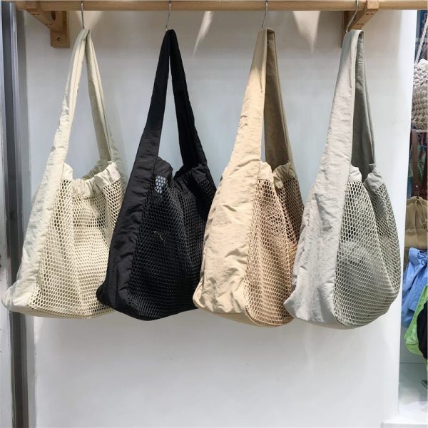 Soft Hollow Nylon Shoulder Tote Bag - Niche Design for Spring/Summer 2025 - Trendy Underarm Style for Everyday Use