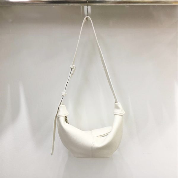 Soft Leather Casual Shoulder Crossbody Dumpling Bag - Niche INS 2025 Style, Lazy Horn Design for Effortless Chic