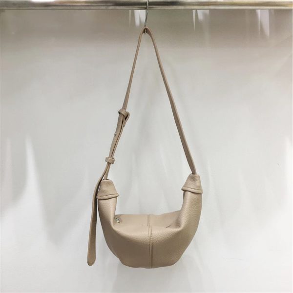 Soft Leather Casual Shoulder Crossbody Dumpling Bag - Niche INS 2025 Style, Lazy Horn Design for Effortless Chic