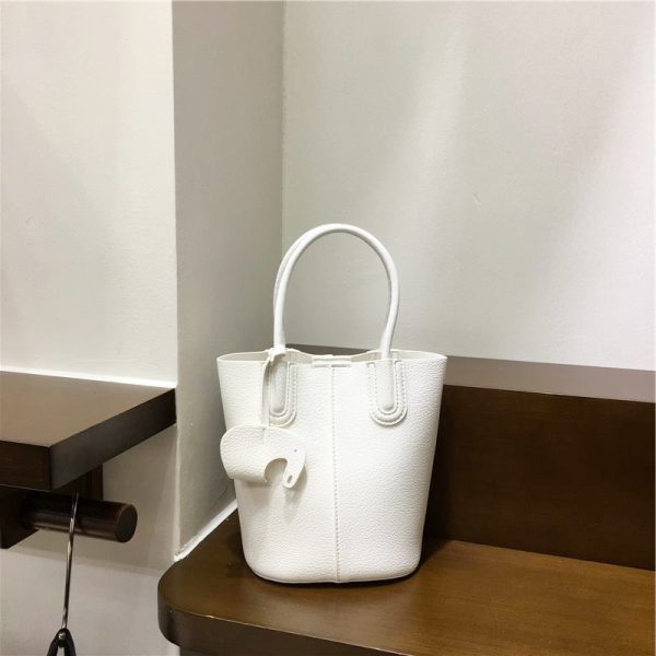 Soft Leather Fashion Tote Bucket Bag - Versatile Commuter Shoulder Crossbody Small Bag for 2025 Spring Style
