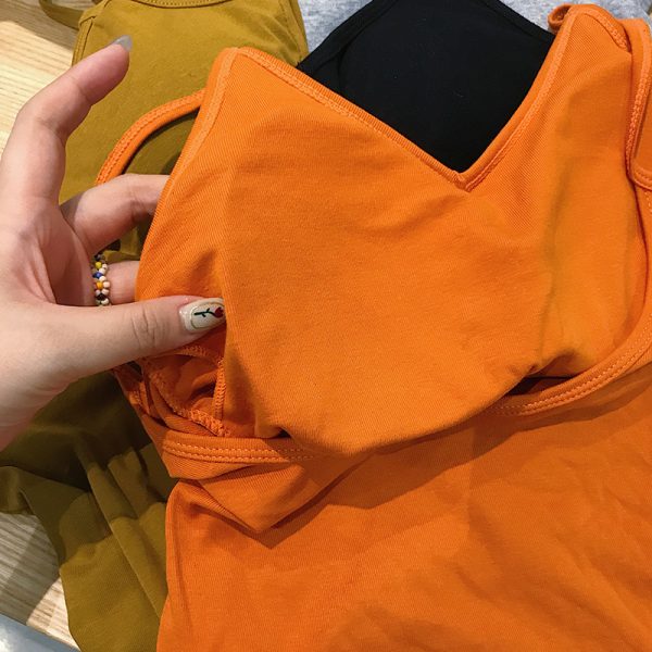 Soft Stretchy Camisole in Four Colors - European American Style, Comfortable Back Design, Fashionable Layering Piece