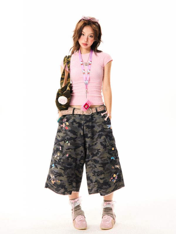Solid Color Pink Cropped T-Shirt for Women - Short Sleeve, Slim Fit, Spicy Girl Style, Summer Essential