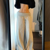 Spicy Girl Gray Casual Wide-Leg Sweatpants for Women - Loose Draped American-Style Sports Pants for Spring and Autumn