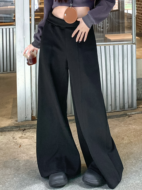 Spicy Girl Gray Casual Wide-Leg Sweatpants for Women - Loose Draped American-Style Sports Pants for Spring and Autumn