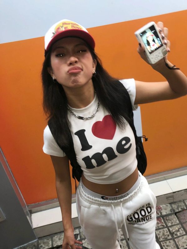 Spicy Girl Letter Print Slim-Fit Round Neck Short Sleeve T-Shirt for Women - American Style Summer Essential