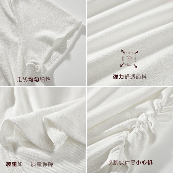 Spring 2025 Women's Red T-shirt, Half High Neck Base Layer Outerwear, Korean Style Fashion Top
