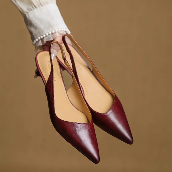Spring Kitten Heel Closed-Toe Sandals for Women - Sexy Office Commuting Style