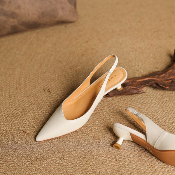 Spring Kitten Heel Closed-Toe Sandals for Women - Sexy Office Commuting Style