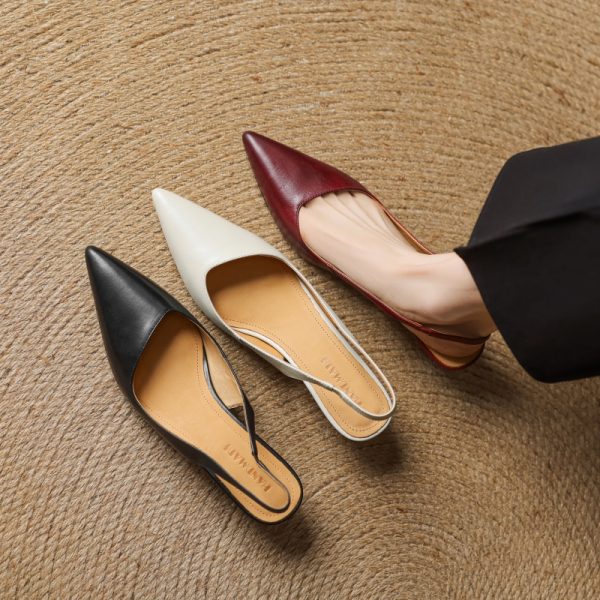 Spring Kitten Heel Closed-Toe Sandals for Women - Sexy Office Commuting Style