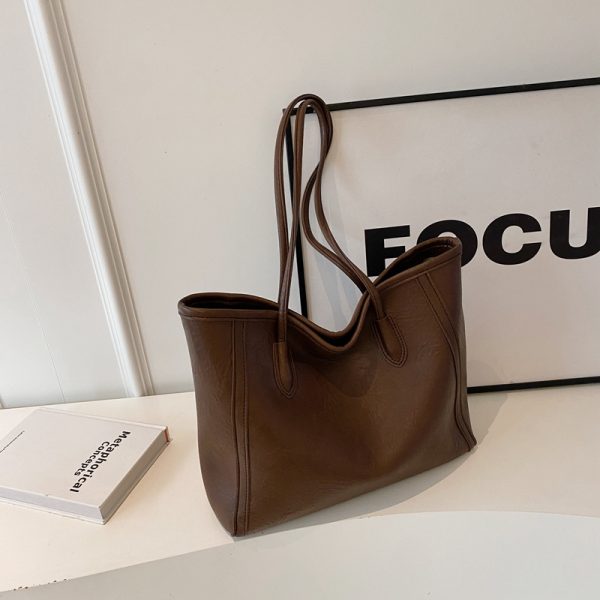 Stylish Large Capacity Women's Shoulder Tote Bag for Commuting and Classes - High-End Feel for 2025 Fashion