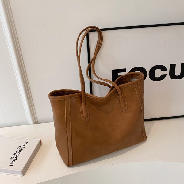 Stylish Large Capacity Women's Shoulder Tote Bag for Commuting and Classes - High-End Feel for 2025 Fashion