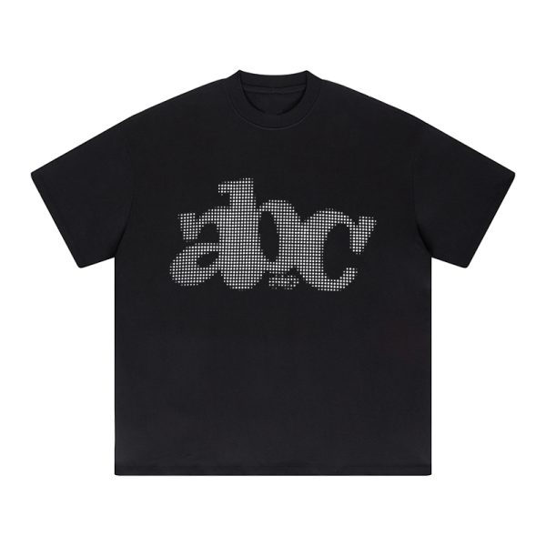 Summer 2025 Women's Loose Round Neck T-Shirt with Letter Print - Casual Short Sleeve Trendy Top for Couples