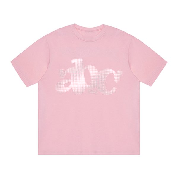 Summer 2025 Women's Loose Round Neck T-Shirt with Letter Print - Casual Short Sleeve Trendy Top for Couples