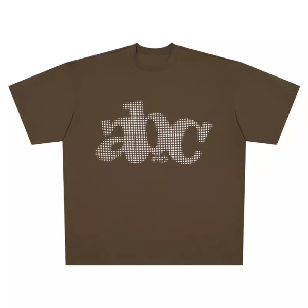 Summer 2025 Women's Loose Round Neck T-Shirt with Letter Print - Casual Short Sleeve Trendy Top for Couples