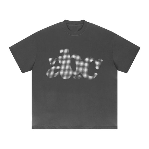 Summer 2025 Women's Loose Round Neck T-Shirt with Letter Print - Casual Short Sleeve Trendy Top for Couples