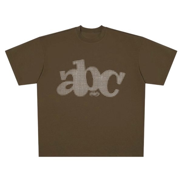 Summer 2025 Women's Loose Round Neck T-Shirt with Letter Print - Casual Short Sleeve Trendy Top for Couples