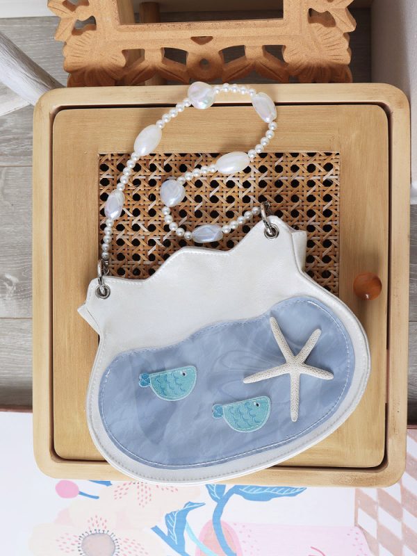 Summer Beaded Fish Bag - Cute Underarm Crossbody Handbag for Small Essentials, Niche Design, Perfect for Casual Outings