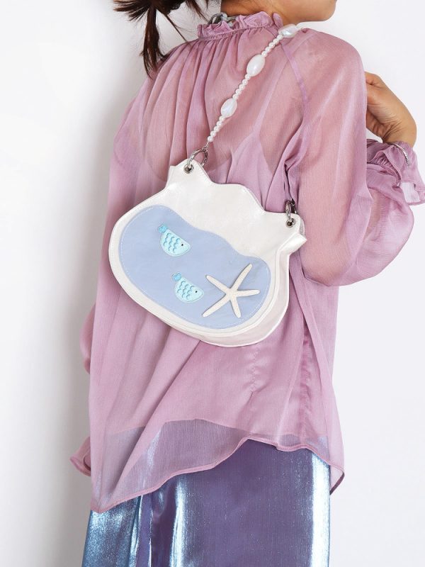 Summer Beaded Fish Bag - Cute Underarm Crossbody Handbag for Small Essentials, Niche Design, Perfect for Casual Outings