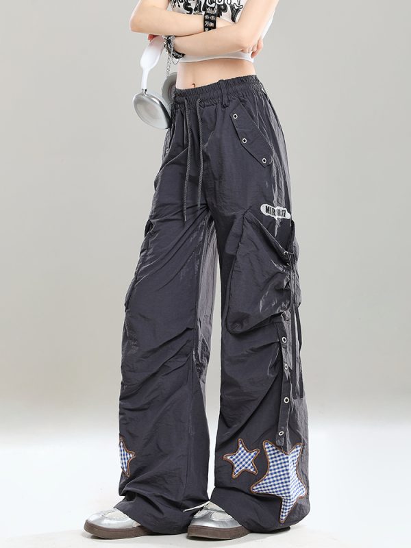 Summer Casual Cargo Pants for Girls - American Style Loose BF Drop-Crotch Design, Trendy and Cool