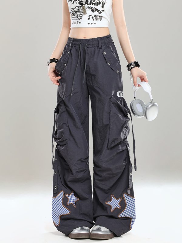 Summer Casual Cargo Pants for Girls - American Style Loose BF Drop-Crotch Design, Trendy and Cool