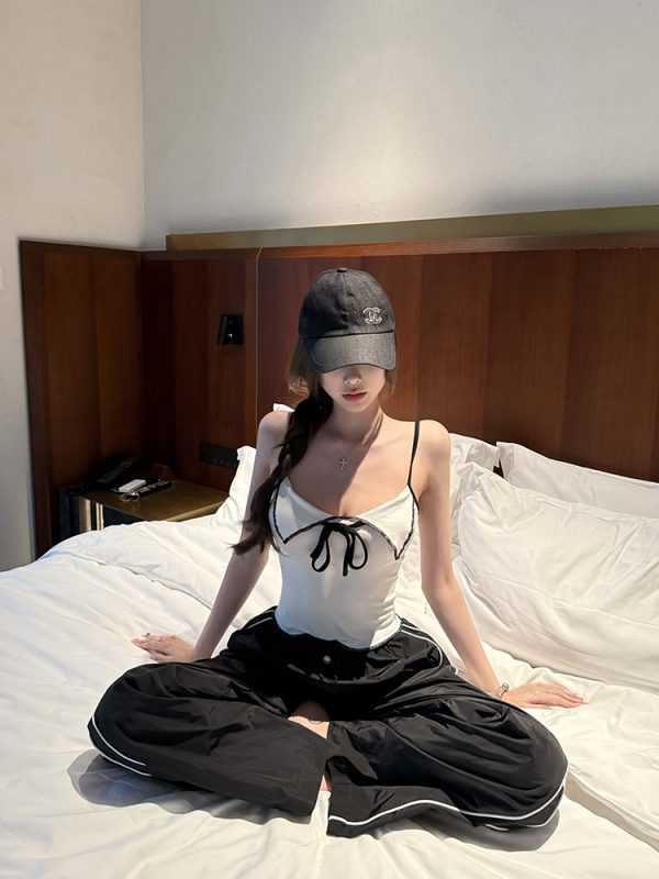 Summer Color Block Sleeveless Vest for Women - Modal Hot Girl Style Top