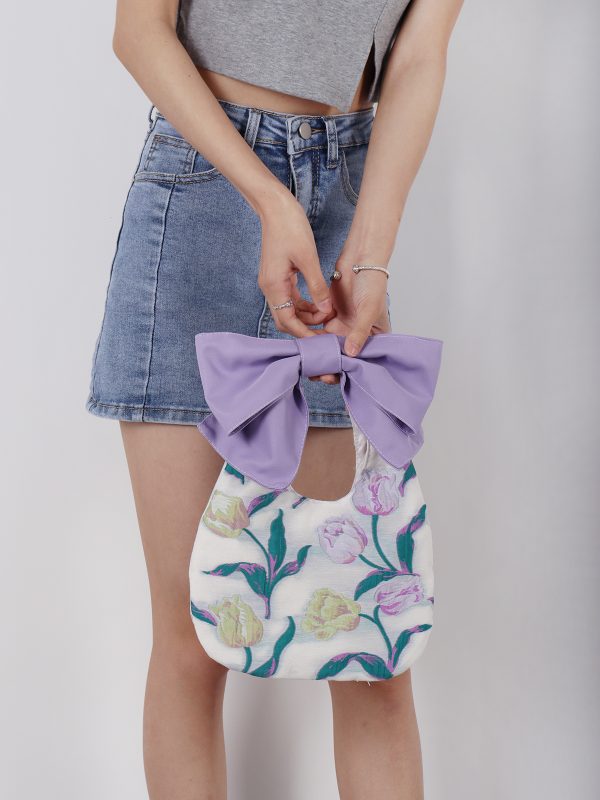 Summer Cute Bowknot Clutch Bag for Women - Soft Trendy Crossbody Bag with Original Niche Design