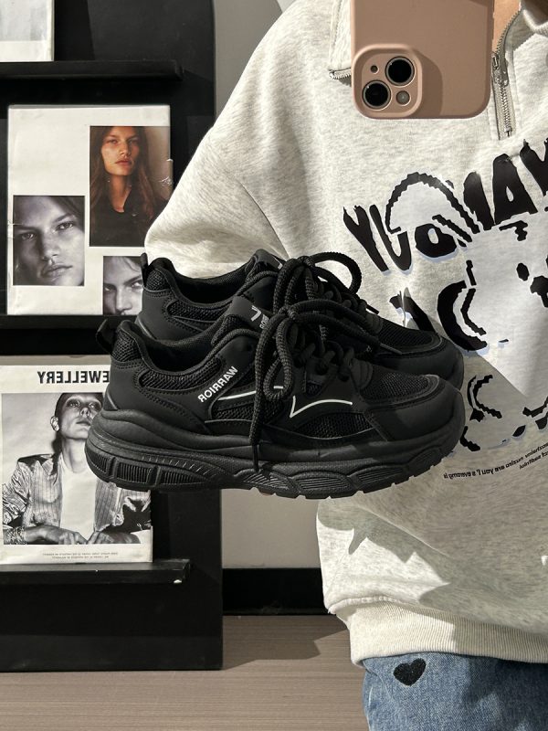 Summer Mesh Breathable Casual Old Daddy Shoes for Women - Lightweight White Sneakers for 2025 Y2K Style