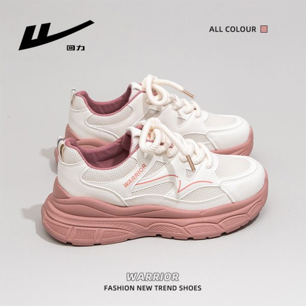 Summer Mesh Breathable Casual Old Daddy Shoes for Women - Lightweight White Sneakers for 2025 Y2K Style