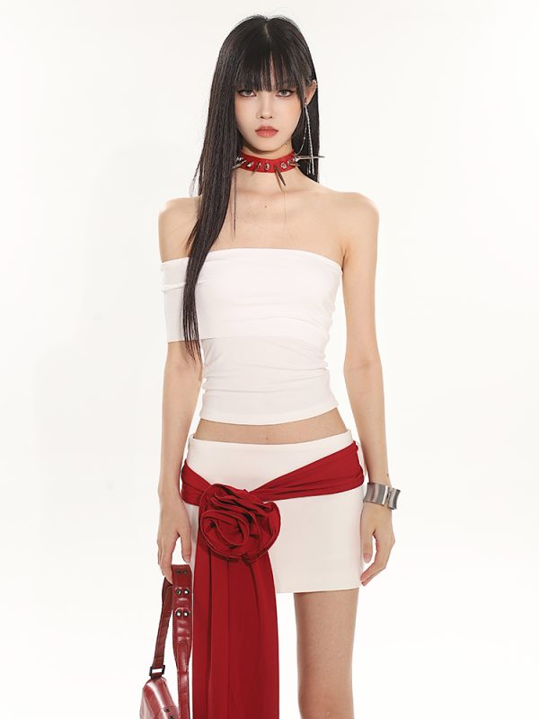 Summer Off-Shoulder Slim Fit Elastic One-Shoulder T-Shirt for Women - 2025 Vietnam Style, Niche Fashion