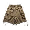 Summer Retro Khaki Cargo Shorts for Men and Women - Oversized Loose Multi-Pocket Straight Five-Point Pants
