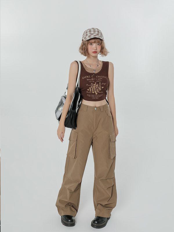 Summer Slim Fit Camisole T-Shirt - American Sweet Cool Style Sleeveless Fake Two-Piece Top for Women