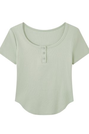 Summer Slim Fit Red Short-Sleeved T-Shirt for Women, Stylish Elegant Shoulder Top, Casual Everyday Wear