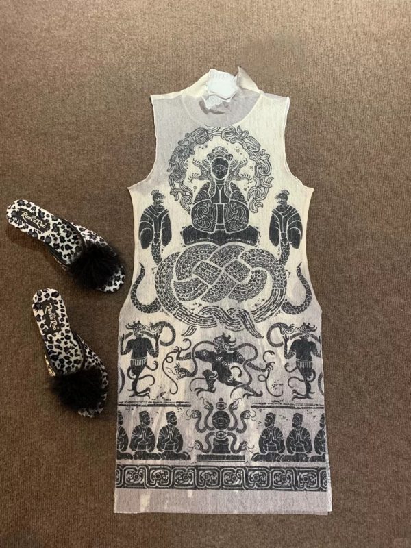 Summer Snake Print High-Elastic Mesh Vest - Trendy Single-Layer Top for a 90s-Inspired Look