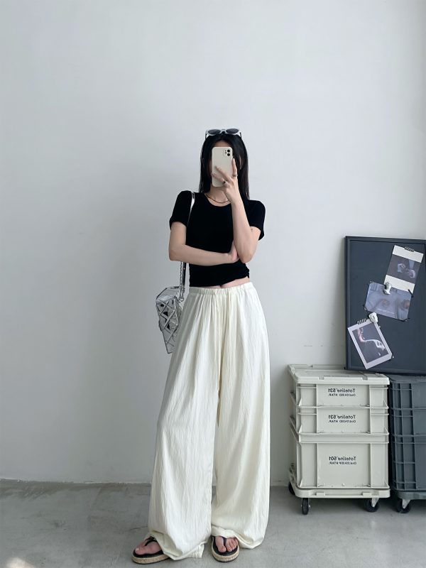 Summer Wide-Leg Sunscreen Pants for Women - Casual Thin Floor-Length Trousers for Work - Sun Yuzu Cool Style