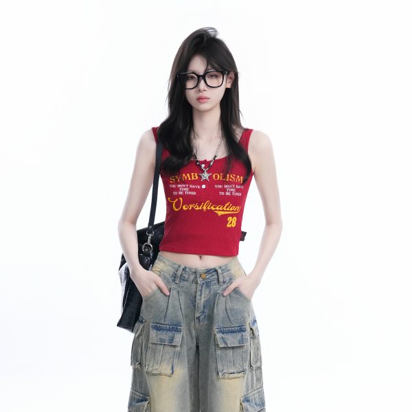 Summer Yellow Camisole Slim Fit T-Shirt - Sexy Hot Girl Outfit for a Trendy Look