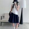 Sun Grapefruit Casual Elastic Waist Short Skirt for Women â€“ Versatile Slimming Loose Sports Skirt for Spring Summer 90s Style