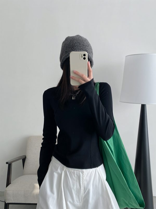 Sun Grapefruit Short-Sleeve T-Shirt for Women - Round Neck Slim-Fit Summer Top, Trendy Niche Shoulder Style