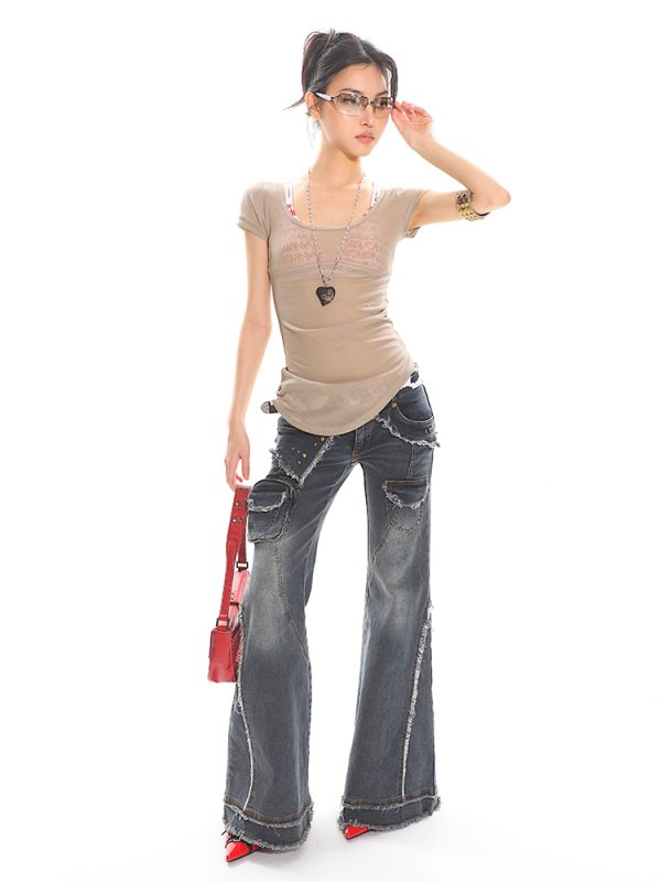 Sweet and Spicy Sheer Snake Print Short Sleeve T-Shirt for Women - Comfortable Round Neck Slim Fit Top, Y2K Fashion Essential