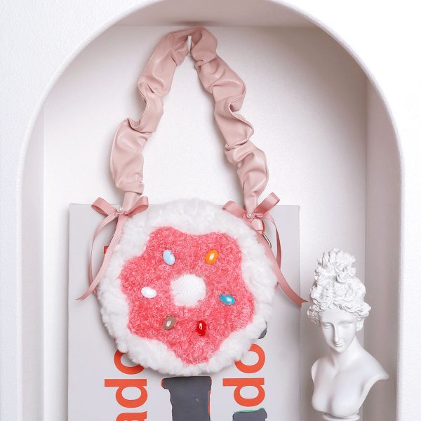 Sweet Donut Small Round Crossbody Bag for Girls - Cute Trendy Phone Bag in Lolita Style
