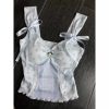 Sweet Floral Camisole for Women with Chest Pads - Summer Chic Short Fitted Sleeveless Top, Perfect for 90s and Y2K Style