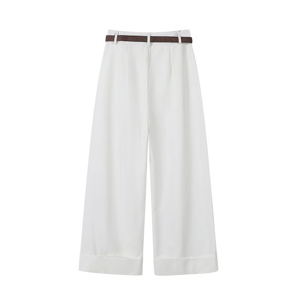 Tencel Washed Cotton Wide-Leg Pants for Women, Hip-Hiding Slimming Casual Nine-Point Pants, 90s Inspired Spring/Summer Fashion