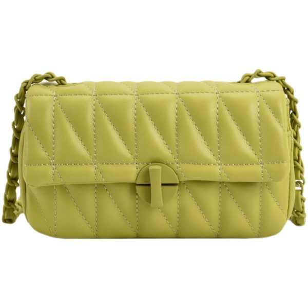 Textured Diamond-Patterned Chain Shoulder Bag for Women - Versatile Spring/Summer 2025 Small Crossbody Bag