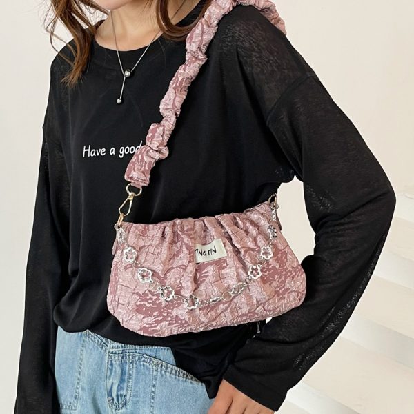 Textured Small Underarm Bag for Women - 2025 Summer Trendy Versatile Shoulder Crossbody Bag