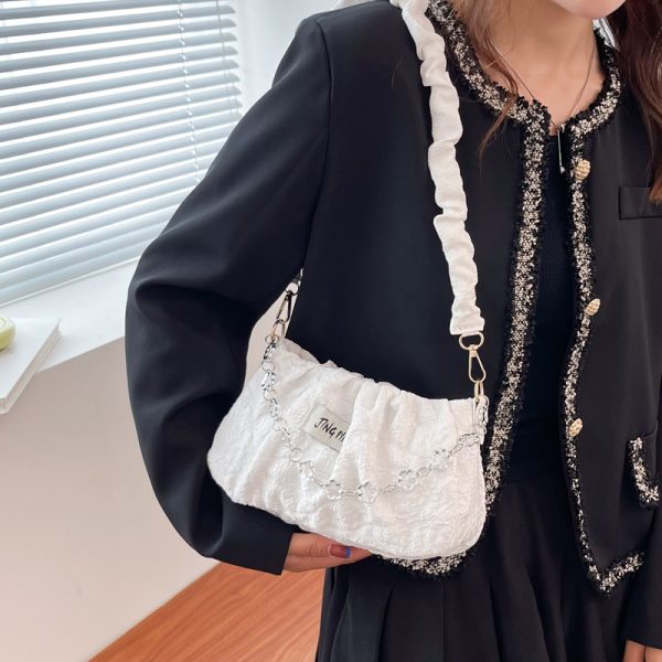 Textured Small Underarm Bag for Women - 2025 Summer Trendy Versatile Shoulder Crossbody Bag