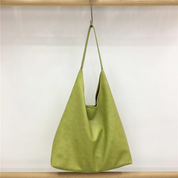 Textured Soft Leather Large Capacity Shoulder Tote Bag - 2023 Autumn/Winter Lazy Style Versatile Fashion Handbag