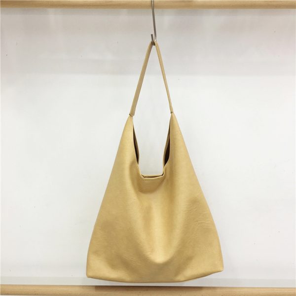 Textured Soft Leather Large Capacity Shoulder Tote Bag - 2023 Autumn/Winter Lazy Style Versatile Fashion Handbag